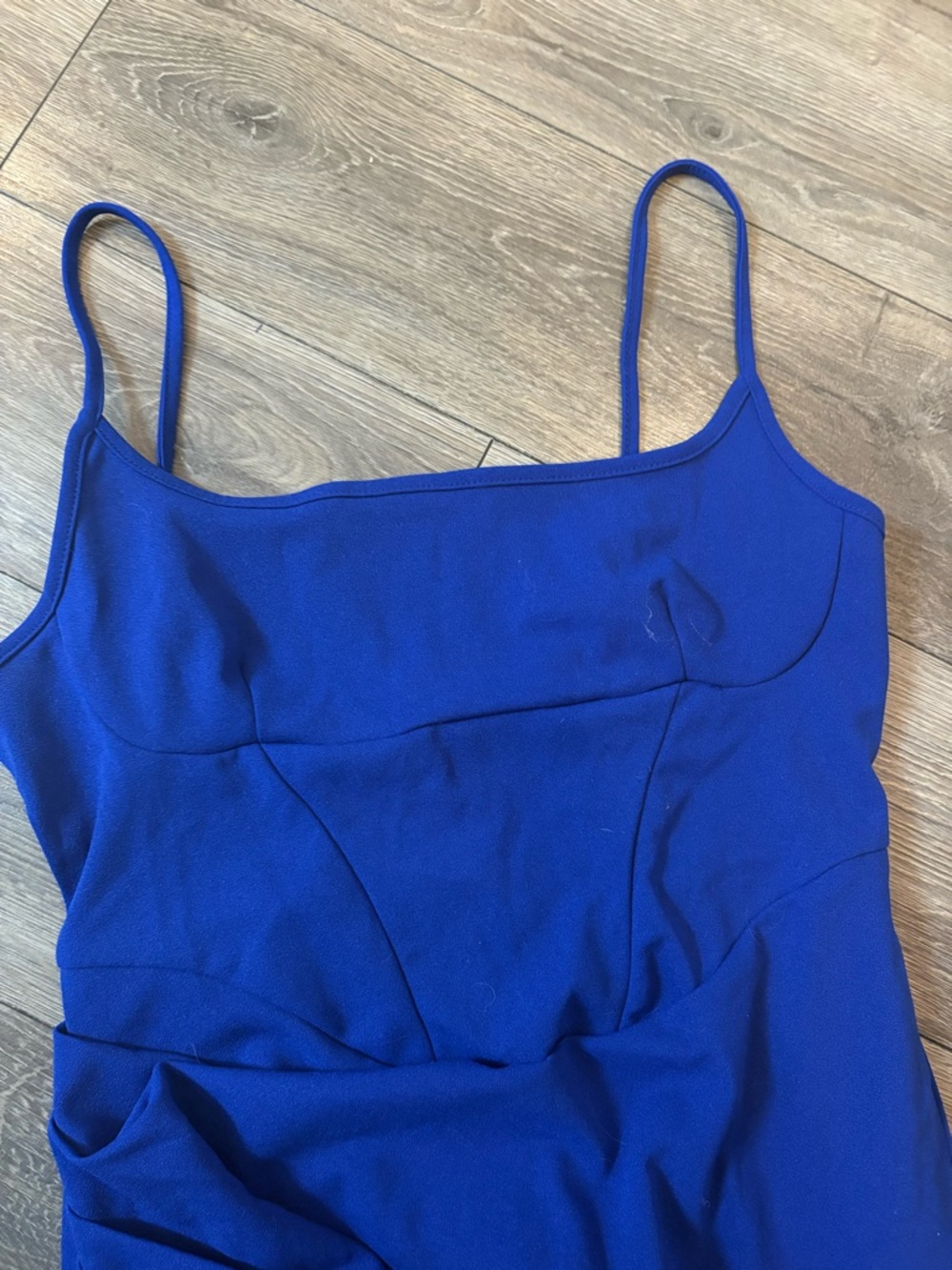 SHEIN Cobalt Blue Spaghetti-Strap Midi Dress